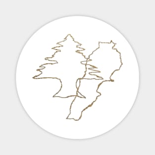 Map Cedar of lebanon Magnet